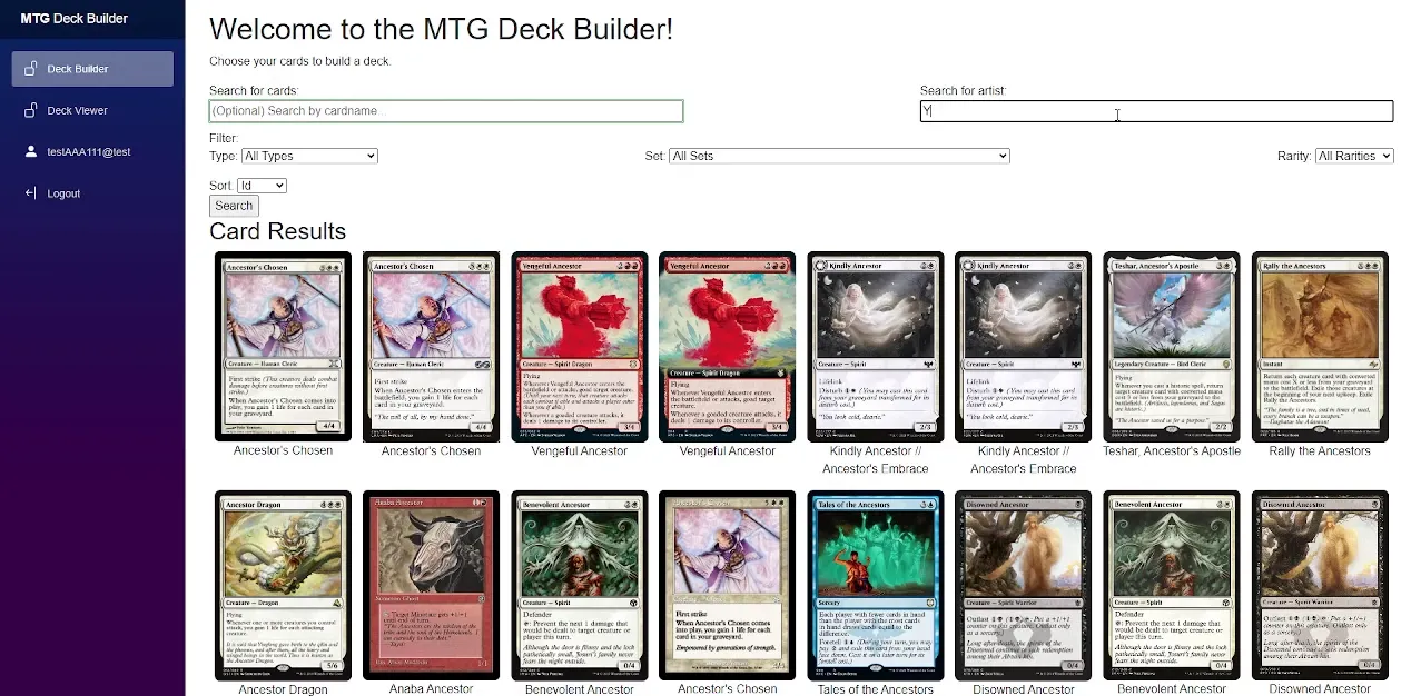 MTG Deck Builder